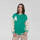 Chaqueta Mujer Bomber Verde Fashion's Park