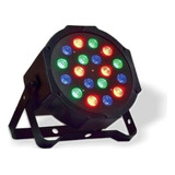 Reflector Canhao, Par 64 Rgb, 18 Led Estroboscópico Dmx, 1 W, Delgado