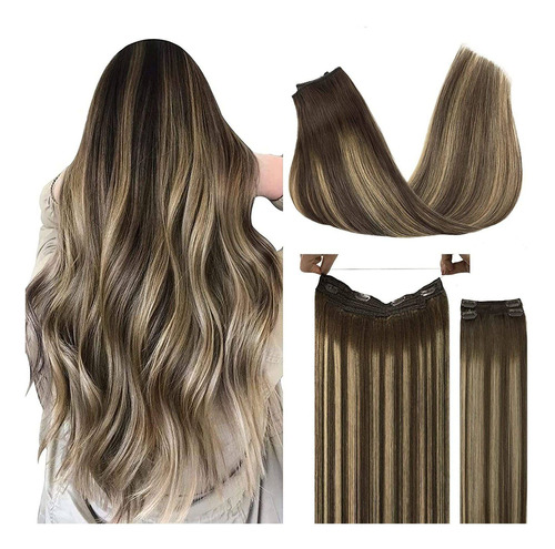 Extensiones Cabello Natural 2pz Balayage Chocolate 16in 95gr