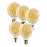 X5 Ampolletas Vintage Ampolleta Led E27 Filamento Globo 6w