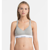 Top Modern Cotton Light Lined Mujer Gris Calvin Klein