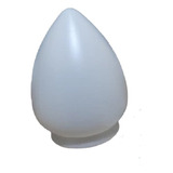 Globo Plástico Branco Leitoso Tipo Pera (5 Un.)