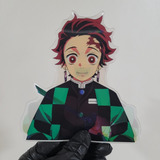 Sticker 3d Movimiento Anime Demon Slayer Tanjiro Kamado Nezu