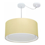 Lustre C/ Desvio De Centro Md-4316 Cupula  55x30 Algodao Cru