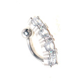 Piercing Ombligo Con Strass Circonio Wizard Argentina Joya