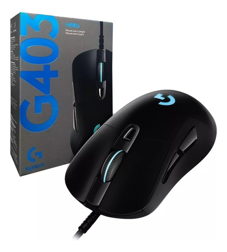 Mouse Con Cable Logitech G403 Hero Gaming Optico 25600dpi