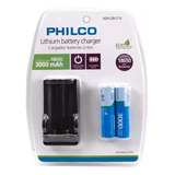 Cargador De Pilas + 2 Pilas Recargables 18650 3000mah Fj