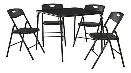 Set De Mesa Y Sillas Plegables Cosco 5 Piezas, Negro.