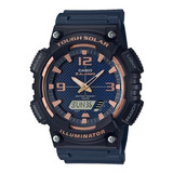 Reloj De Pulsera Casio Tough Solar Aqs810w-2a3v, Para Hombre Color