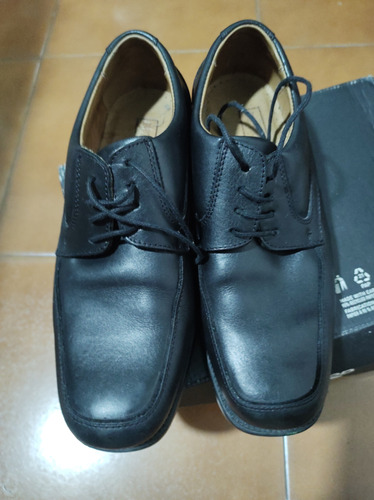 Zapato Colegial Negro Con Cordones 