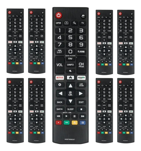 Kit 10 Controle Remoto Compatível Tv LG Smart Atacado