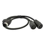 Cable Midi De 5 Pines Macho A Doble 2 X Din-5 Hembra, 0.5 M