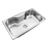 Pileta Bacha De Cocina Simple Johnson Acero Luxor Si 85 A