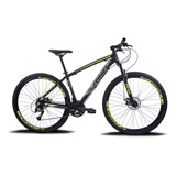 Bicicleta Aro 29 Rino Everest 27v - Alivio - 7.0 Cor Preto/amarelo Tamanho Do Quadro 15