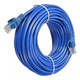 Kit 5 Cabos Rede Patch Cord Azul 10m Ethernet Rj45 Cat5e Utp