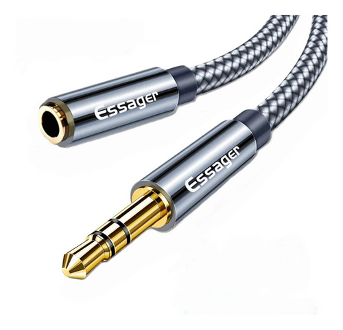 Cable Extension Audio Auxiliar Essager 3.5mm Nylon 2m