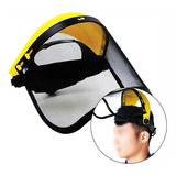 Protetor Facial Proteção Jardineiro E Operador De Roçadeiras Cor Preto/amarelo