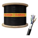 Cabo Lan Cat5e Preto, Megatron F/utp 4px24awg Blindado- 305m