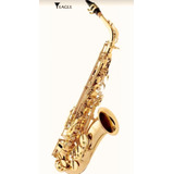 Saxofone Alto Eagle Sa501 Sax Dourado Mib Com Case+suporte 