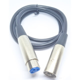 Cabo Microfone Xlr Canon Balanceado Macho X Femea 1 Metros