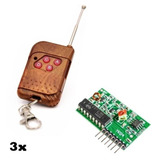 3x Controle Remoto Rf 315mhz 4 Canais + Receptor P/ Arduino