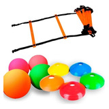 Combo Escolar N°1 10 Pelotas Pulpo Pvc + 20 Conos + Escalera