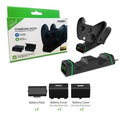 Carregador Controle Xbox One Series S/x +2 Baterias 800mah