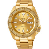 Relógio Seiko Srpe74 Seiko 5 Esportes Masculino Dourado 42,