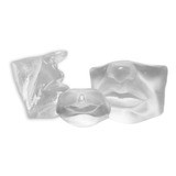 Kit 3 Bocas Transparentes Para Estudo Harmonização Facial