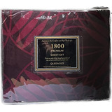 Sabanas 1800 Hilos Premium Estampada, Queen Size Ultra Soft Color 1001