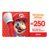 Cartão Nintendo Eshop Brasil R$250 Reais Gift Card Digital