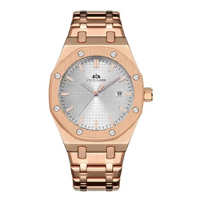 Reloj Mecánico Paulareis Impermeable Con Calendario Para Hom Color Del Fondo Rose White