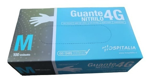 Guante Nitrilo 4g Hospitalia Caja De 100 Uni Talla S - M - L