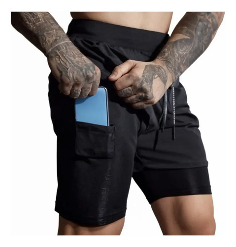 Short Deportivo Hombre Secado Rápido Licra Short Gym Correr | MercadoLibre