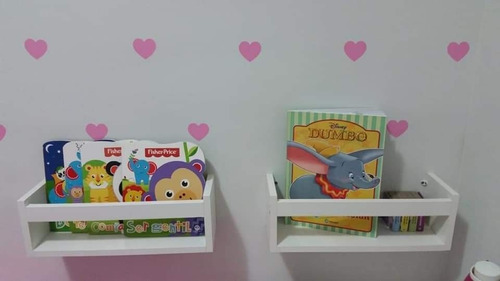 2 Nichos Decorativos Para Quartos Escritórios Livros 30cm Br