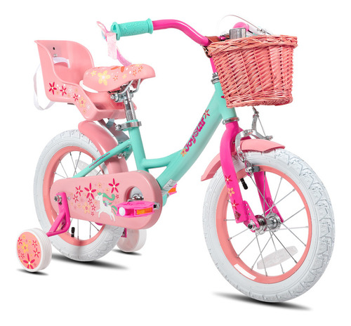 Bicicleta Infantil Joystar Unicorn Para Niñas R12 Multicolor