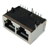 Conector Rj45 Doble 16 Pines Interfaz De Red ( 2 Piezas )