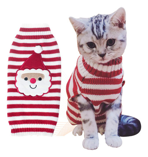Bobibi - Suéter Para Gatos De Navidad Con Diseño De Santa Cl
