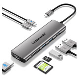 Adaptador Multipuerto Usb C Hub 8 1, Concentrador Usb-c...