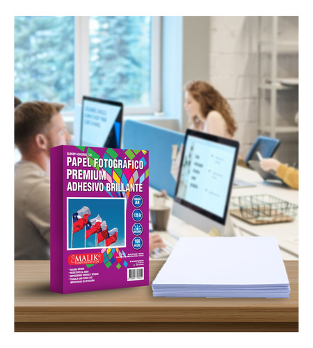 Papel A4 Fotografico 135g Glossy Pack 100 Adhesivo