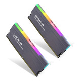 Kit 2 Dissipador De Calor Led Rgb Memória Ram Ddr2 Ddr3 Ddr4