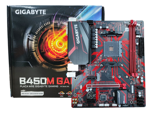 Placa-mãe Gigabyte P/ Amd Am4 B450m Gaming 2xddr4 Matx