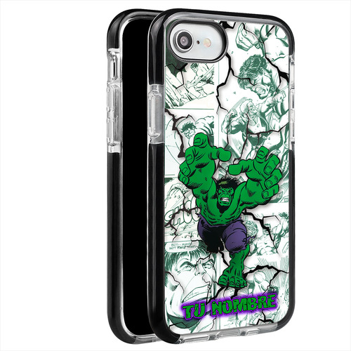 Funda Para iPhone Hulk Marvel Con Tu Nombre Personalizada