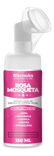 Mousse Micelar Espuma Limpeza Facial Rosa Mosqueta - Rhenuks