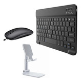 Adecuado Para iPad Flat Bluetooth Teclado Ratón+soporte