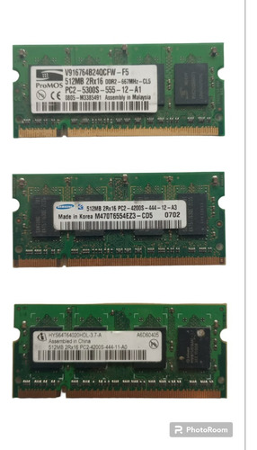 Ram Sodimm Notebook Lote X 3 Memorias 512mb