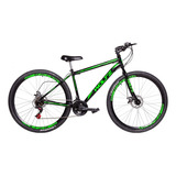 Mountain Bike Woltz Steel Aro 29 17  21v Freios De Disco Mecânico Câmbios Yamada Cor Preto/azul