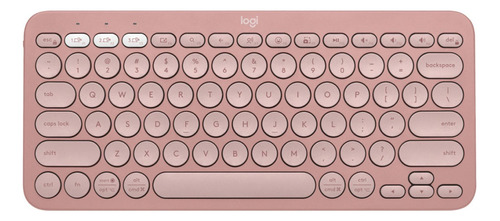 Teclado Logitech Pebble Keys 2 K380s Bluetooth Rosa Inglés