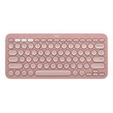 Teclado Logitech Pebble Keys 2 K380s Bluetooth Rosa Inglés