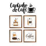 Quadro Decorativo Kit Cantinho Do Café + Letreiro